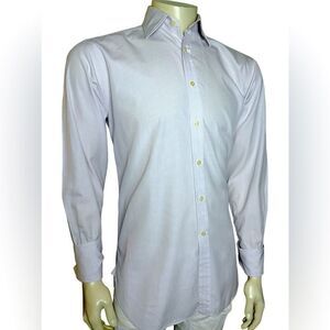 NWOT Classy Thomas Pink L/S Plaid Dress Shirt w/ French Cuffs Size 15.5/33